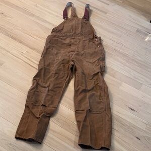 Vintage Carhartt Canvas Double Knee Overalls Duck Brown-Workwear-USA